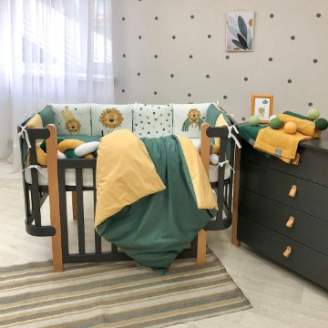 Lenjerie Patut Bebe Copii 6 piese Lion